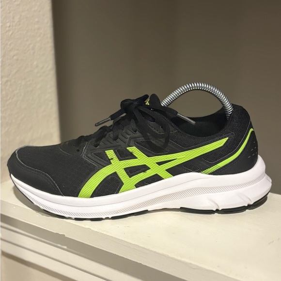Asics Jolt 3 Black Green Running Shoes Sneakers 1014A203 Mens Sz 7 - Picture 3 of 8
